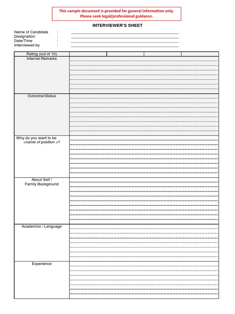 This Sample Document Is Provided For General Information Only. Please ...