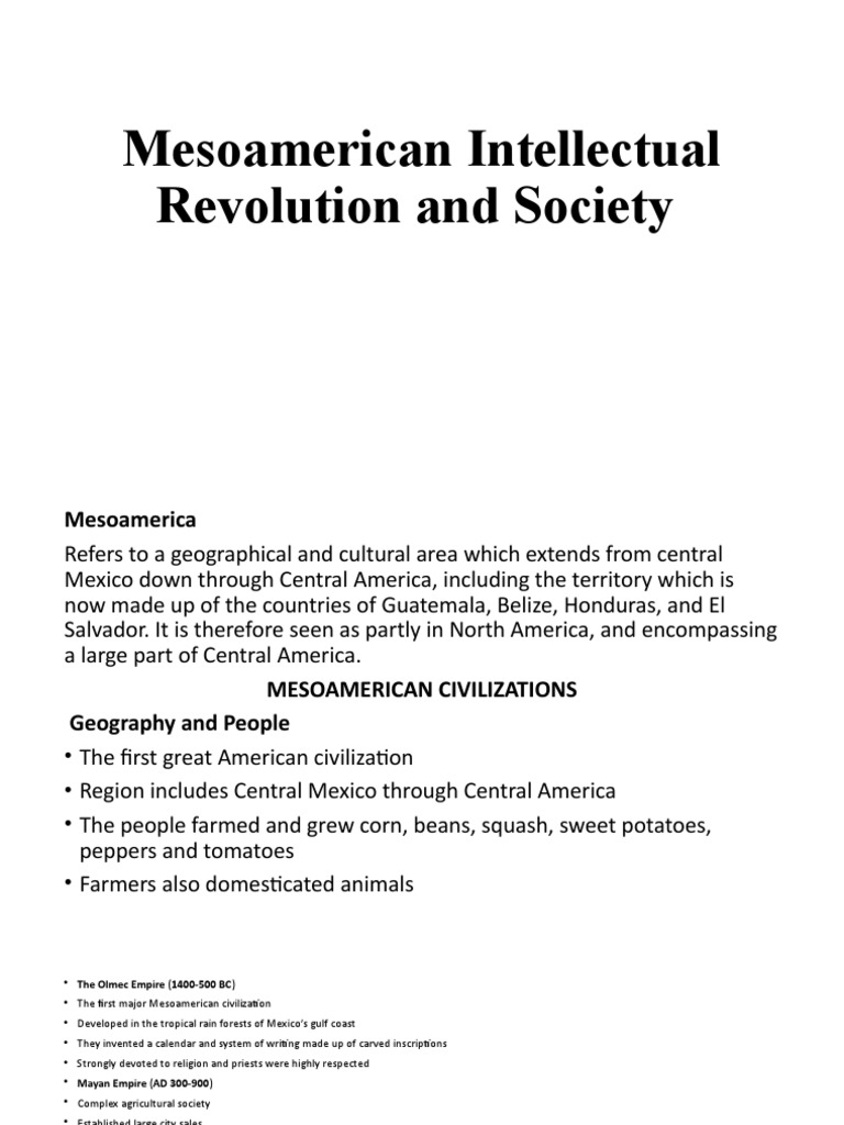 Mesoamerican Intellectual Revolution Overview | PDF | Maya Civilization ...