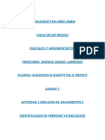 U2 ACT1 Creación de Argumentos e Identificación de Premisas y Conclusión