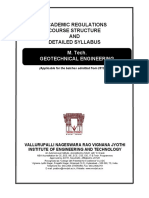 Academic Regulations Course Structure AND Detailed Syllabus: M. Tech. Geotechnical Engineering