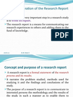 Stage 9. Preparation of The Research Report or The Thesis