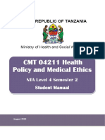 SM - CMT 04211 Health Policy and Medical Ethics