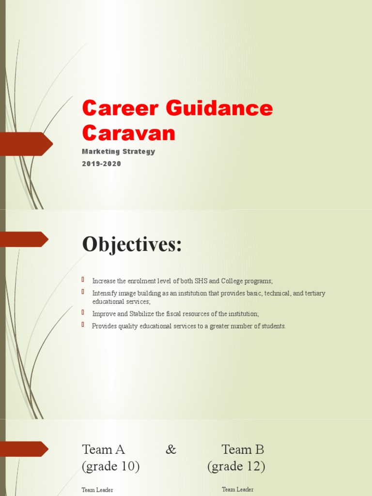 Career Guidance Caravan Marketing Strategy 20192020 PDF Behavior