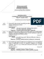 Ordinea de zi a ședinței Parlamentului din 18-19 iunie