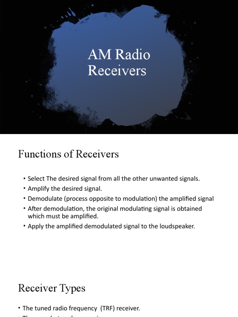 Understanding the Key Components and Functions of AM Radio Receivers