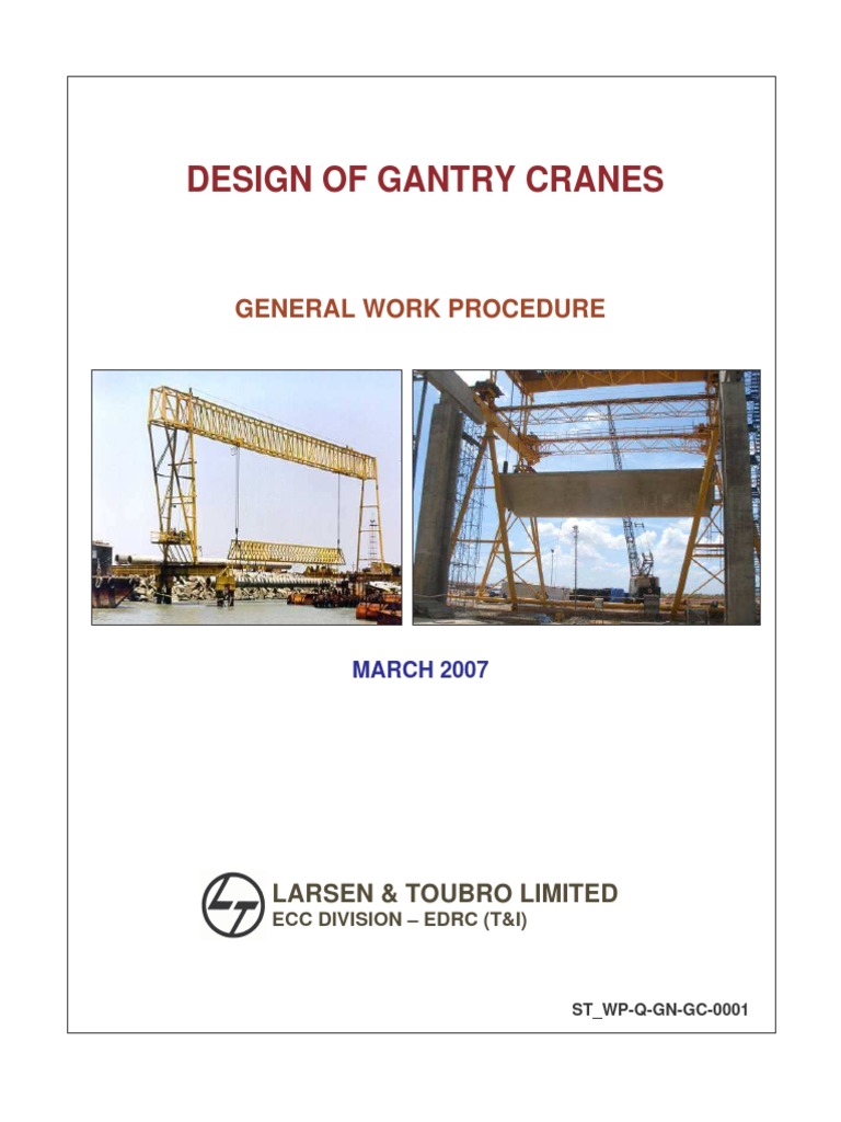 Gantry Crane Design Procedure Guide | PDF | Bending | Crane (Machine)