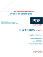 Strategic Marketing Management:: Types of Strategies