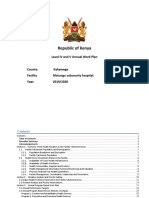 Republic of Kenya: Level IV and V Annual Work Plan