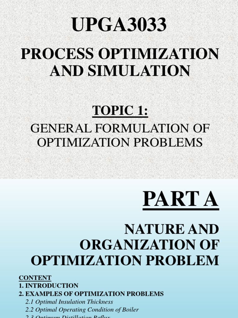 Optimization Problem Formulation Guide | PDF | Mathematical ...