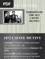 Versions of THE 1872 Cavite Mutiny