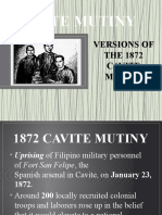 Versions of THE 1872 Cavite Mutiny