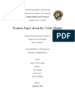 Position Paper About The Cavite Mutiny: Manuel Roxas ST, Angeles, 2009, Pampanga