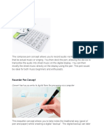 Compose Concept Pen: Convert Text As You Write To Digital Form For Processing Via A Computer
