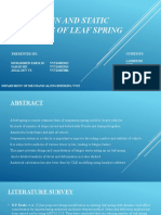 Design and Static Analysis of Leaf Spring