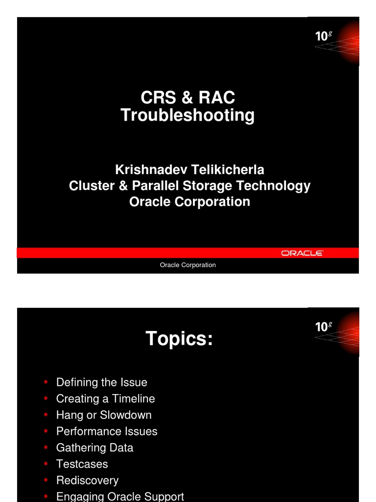 CRS RAC Troubleshooting | PDF | Oracle Database | Computing