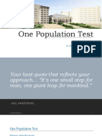 One Population Test