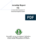 Internship Report On: Investment Risk Management of Islami Bank Bangladesh Limited