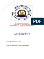 Centrifuge: AL-Muthana University College of Engineering Department of Chemical Engineering