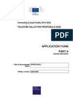 Telecom Calls For Proposals 2020: Application Form Part A