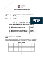 Mechanical Engineering Lab Report