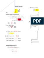 Design of Box Footing: Dimensions of Column Input Data