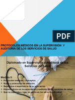 PROTOCOLOS MEDICOS EN LA SUPERVISION  AUDITORIA DE LOS SERVICIOS DE SALUD