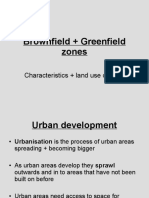 Brownfield + Greenfield Zones: Characteristics + Land Use Change