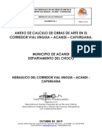 MEMORIA DE HIDRAULICA DE OBRAS DE ARTE EN EL CORREDOR VIAL UNGUIA + ACANDI - CAPURGANA