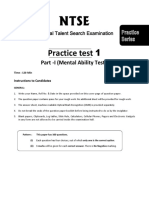 Ntse Practice Paper 1