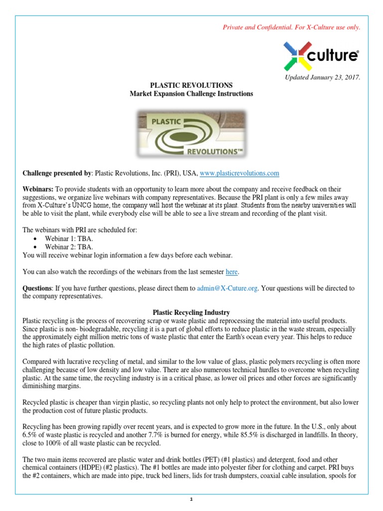 Plastic Recycling Market Expansion Guide | PDF | Recycling | Market ...