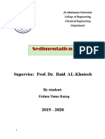 Al-Muthanna University Chemical Engineering Sedimentation Study