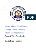 University of Almuthanna College of Engineering Chemical Department
