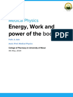 Medical Physics: Energy, Work and Power of The