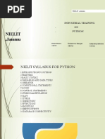 Nielit, Jammu: Industrial Training - On - Python