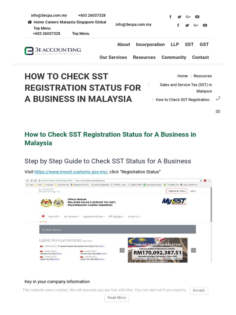 How To Check SST Registration Status PDF Taxes Payments