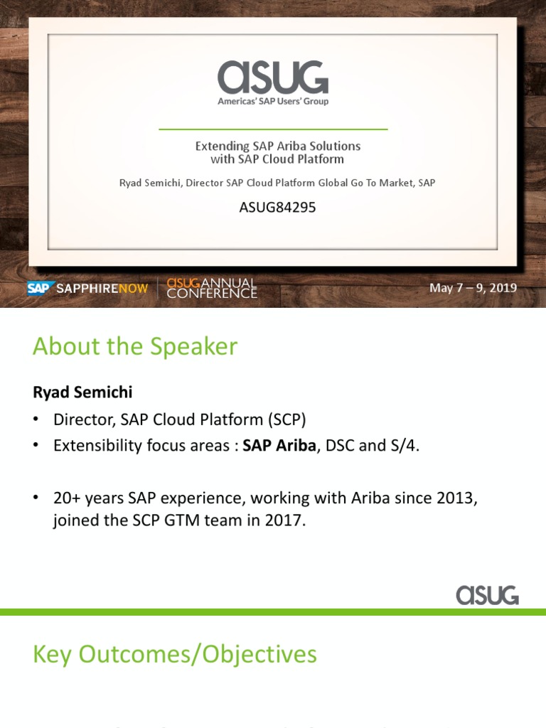 ASUG84295 - Extending SAP Ariba Solutions With SAP Cloud Platform | PDF ...