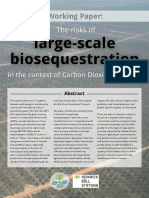 The Risks of Large-Scale Biosequestration in The Context of Carbon Dioxide Removal