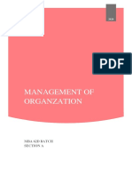 MBA 62D: Management of Organization Final Paper