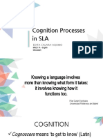 EDITA C. AQUINO - COGNITION in SLA