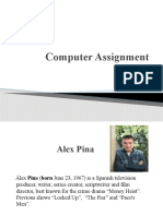 Computer Assignment: Syed Tayyab Ali BMCM 1 (A) 073