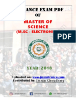 Entrance Exam PDF: Master of
