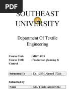 Southeast University: Department of Textile Engineering