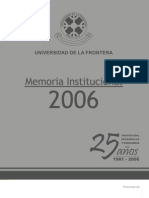 Memoria UFRO 2006