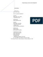 Preparação para o teste de Português 9o: análise do poema Aquela nuvem de José Gomes Ferreira