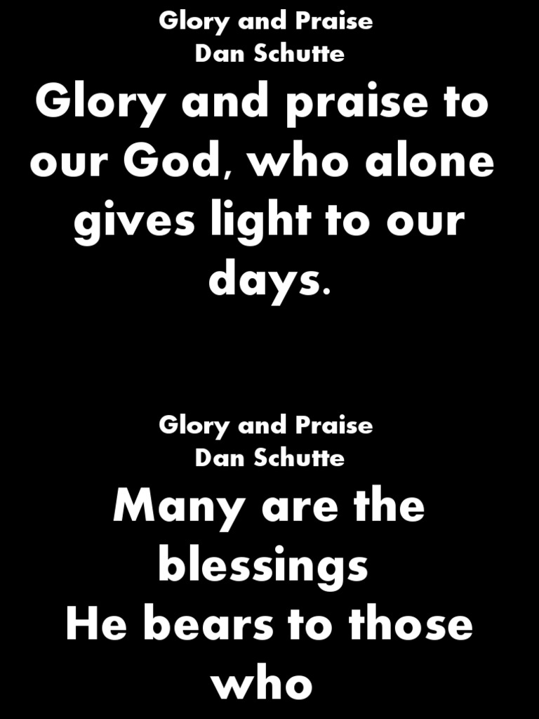 Glory and Praise to Our God Lyrics | PDF