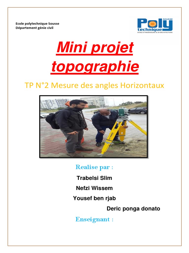 Mesure des Angles Horizontaux en Topographie | PDF | Topographie ...