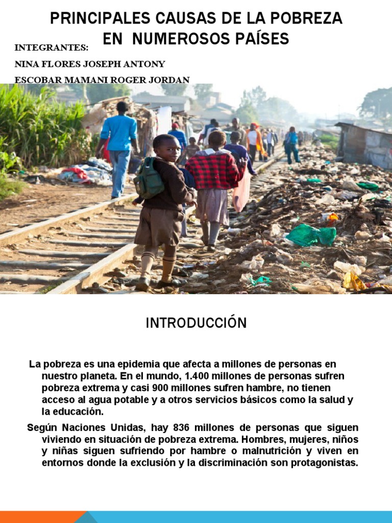 Principales Causas de La Pobreza en Numerosos Países | PDF