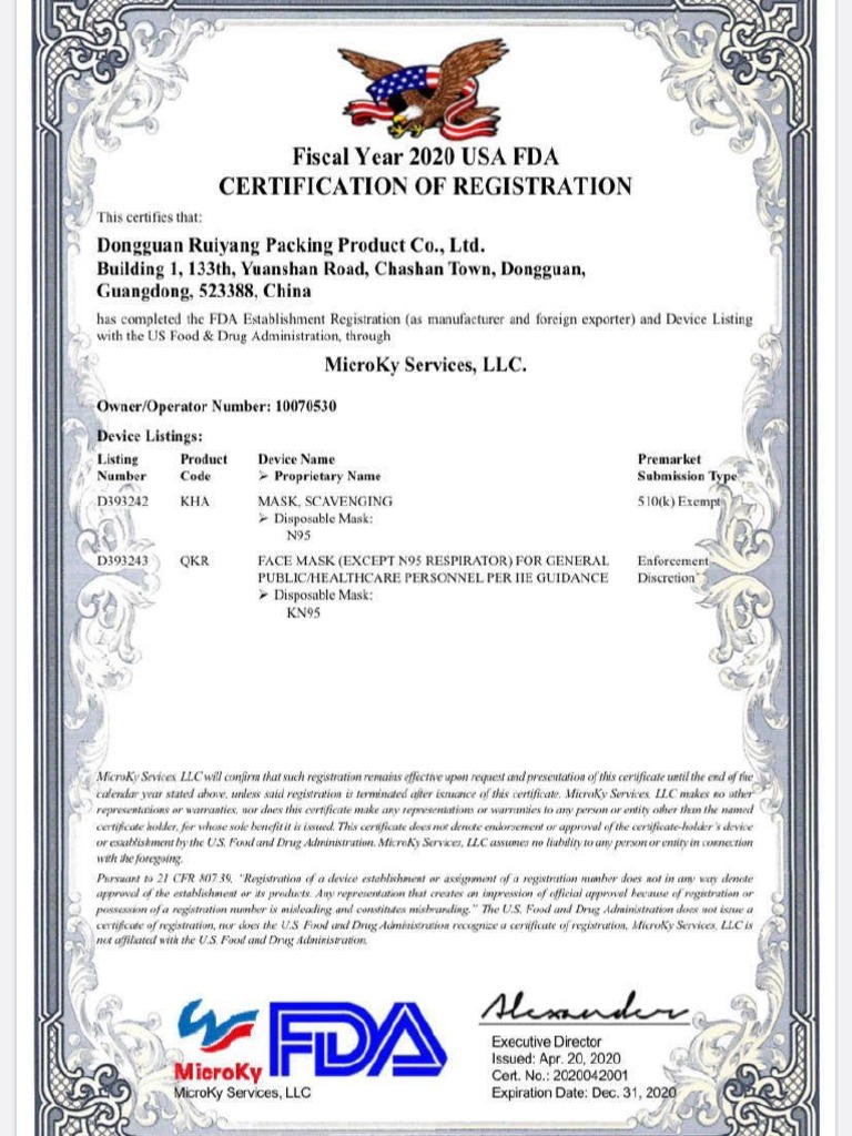 Certification of Registration PDF | PDF