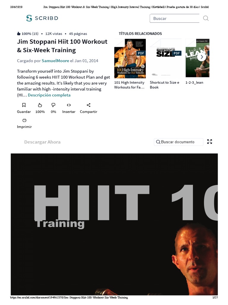 Jim Stoppani Hiit 100 Workout & SixWeek Training High Intensity