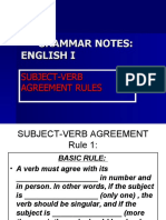 Subject-Verb Rules